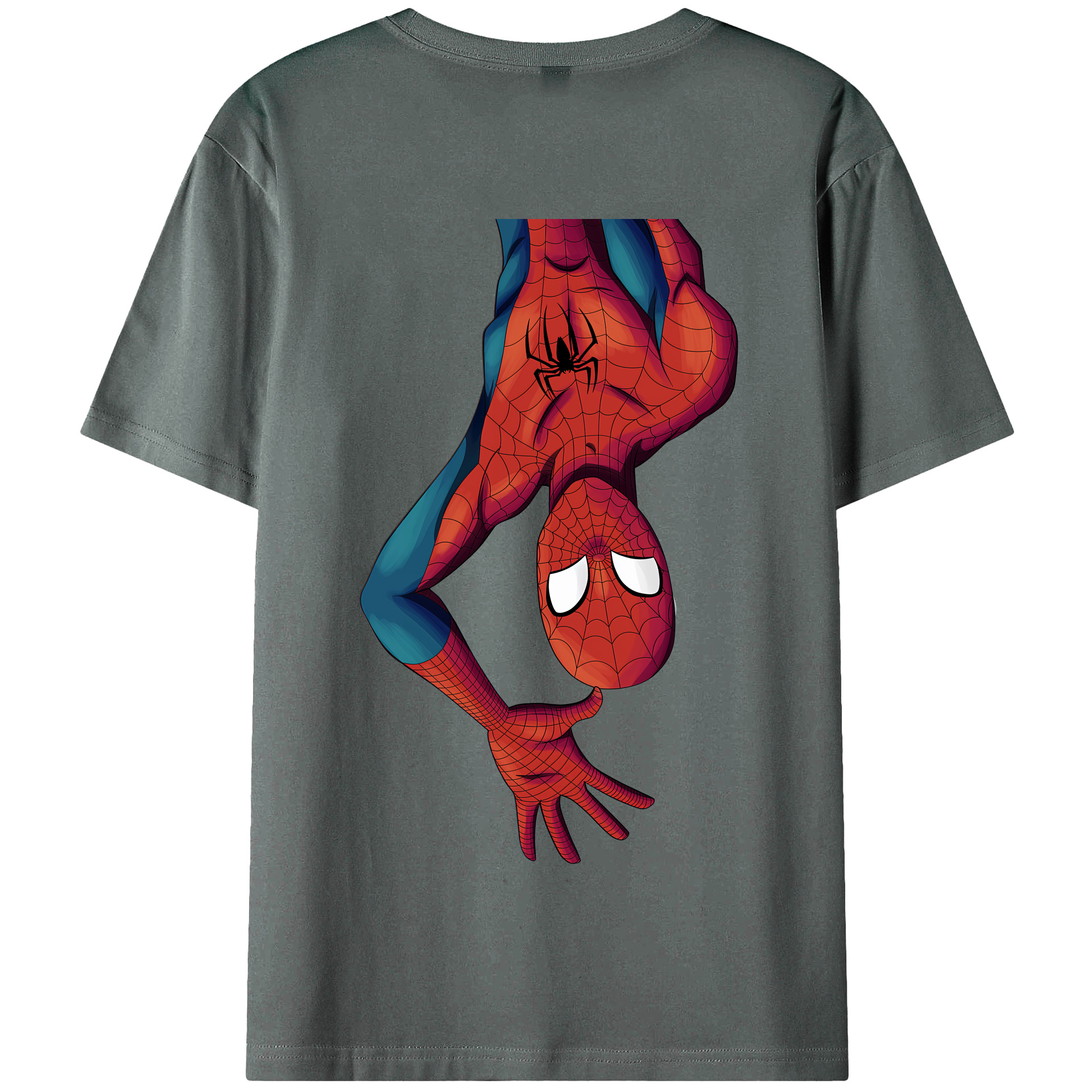 （画像用） Spider Man スパイダーマン 綿100％半袖Tシャツ（背面プリント）